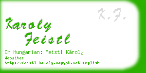 karoly feistl business card
